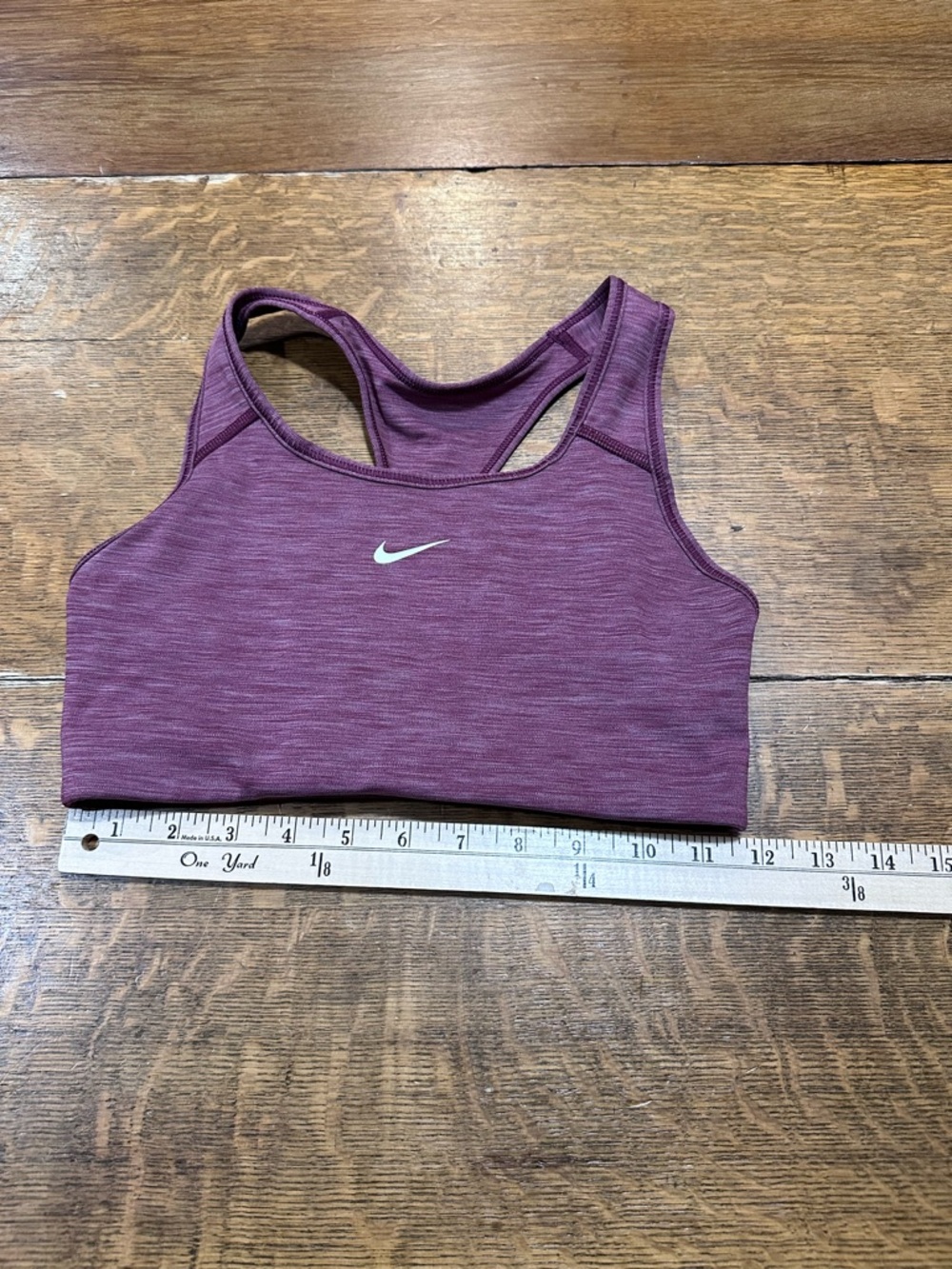 Nike Purple Heather Racerback Sports Bra with White‎ Swoosh sz medium